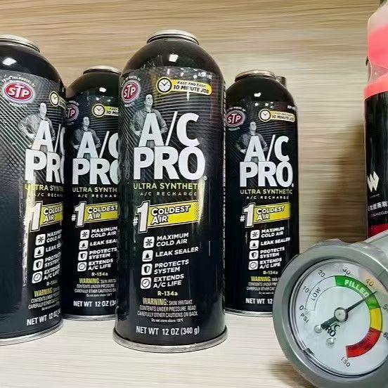 Automotive refrigeration supplement, certified A/C Pro refrigerant leak stop kit, for R134A automotive air conditioning, 1 bottle can be used for at least 3 vehicles