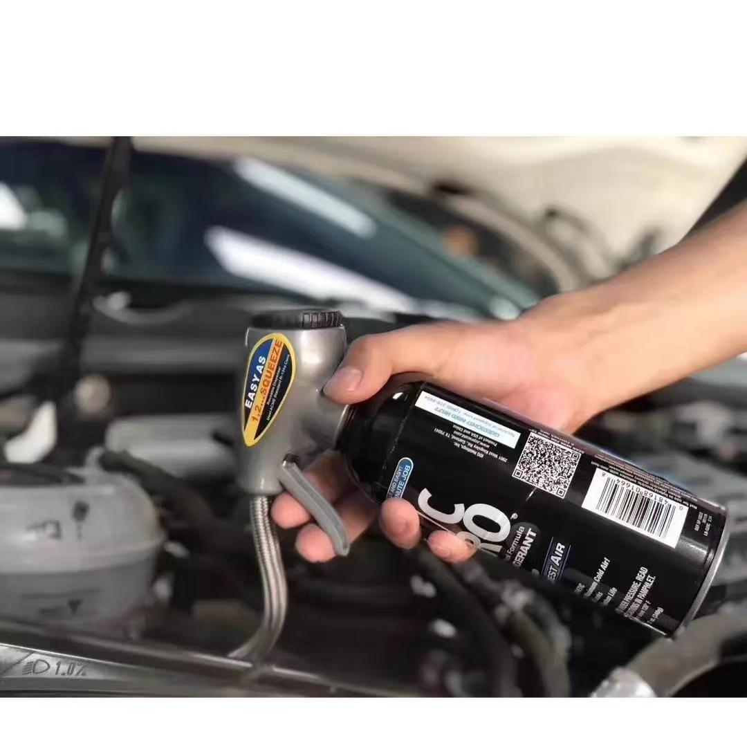 Automotive refrigeration supplement, certified A/C Pro refrigerant leak stop kit, for R134A automotive air conditioning, 1 bottle can be used for at least 3 vehicles