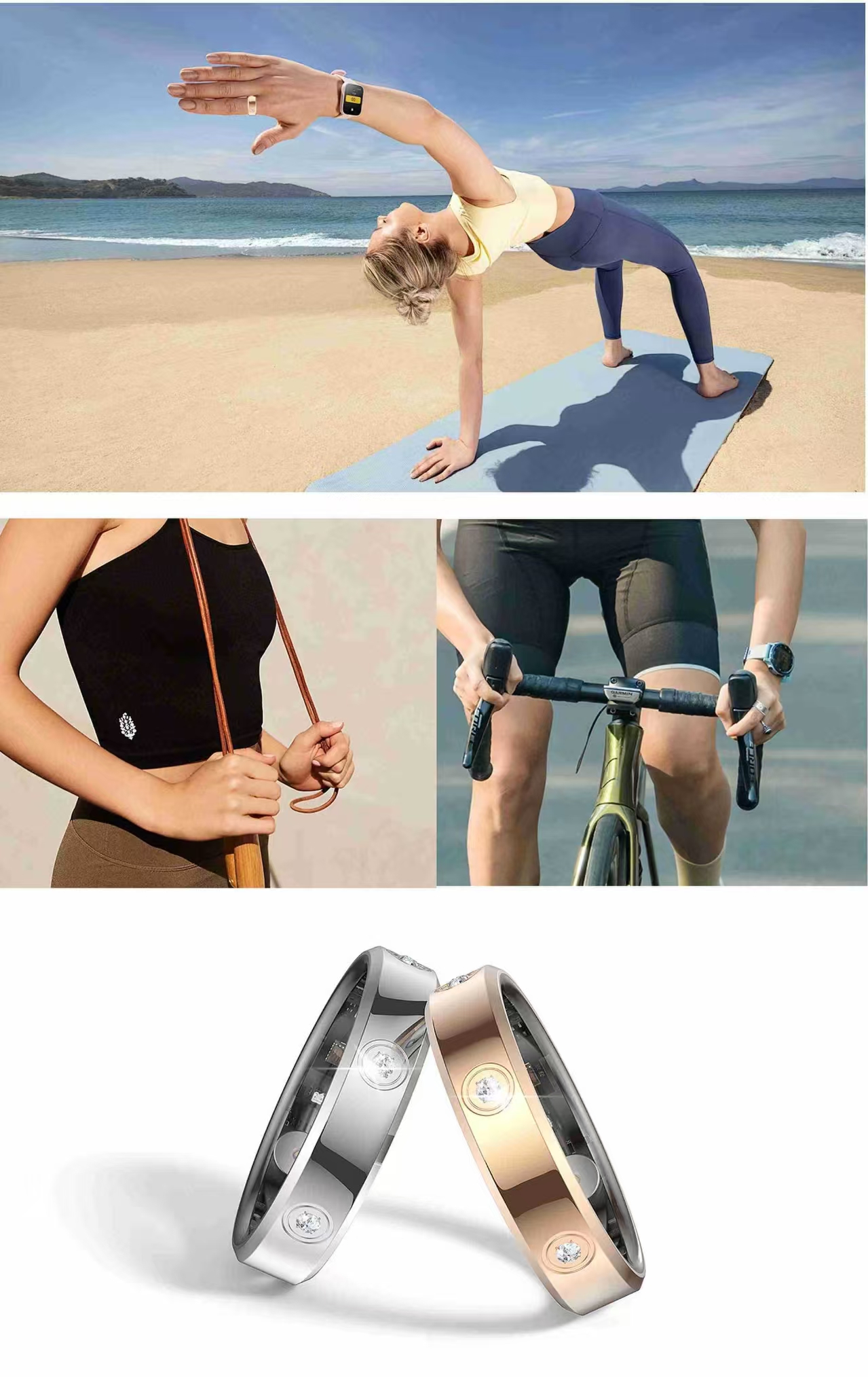 Smart Ring with Blood Oxygen, Heart Rate Variability, Stress, Menstrual Cycle, Family Care, Sleep, and Exercise Monitoring- MT1