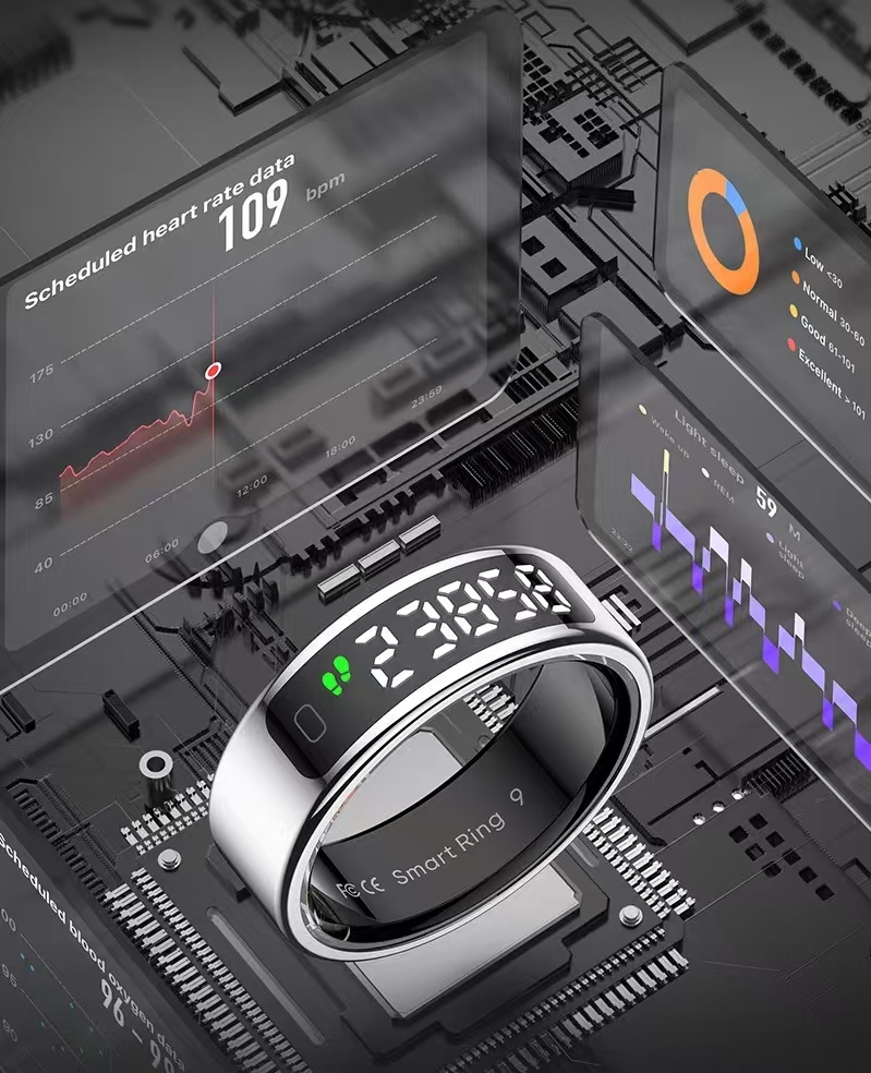 Best-selling smart ring, inlaid with luminous dragon pattern, a ring that detects heart rate, blood oxygen, sleep and health- BBG70