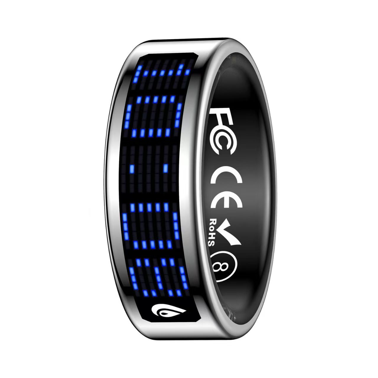 Metal smart ring - long-lasting IPX5 waterproof step count, capable of monitoring heart rate, blood sugar and blood oxygen health- RT