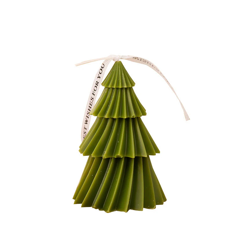 Atmosphere-Spiral Christmas tree scented candle, creative home decoration