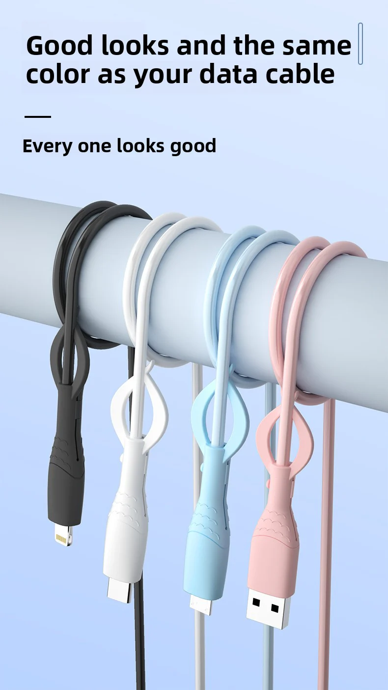 Mobile phone data cable protective cover, anti-bend and breakage, charging cable head protective cover, bundled storage