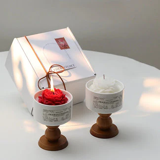 Romantic-Camellia Scented Candle for Birthday Gifts Wedding Candles