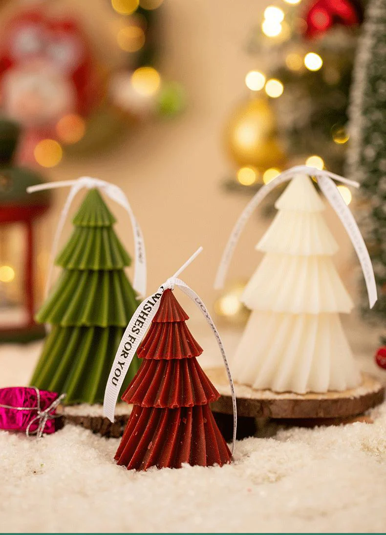 Atmosphere-Spiral Christmas tree scented candle, creative home decoration