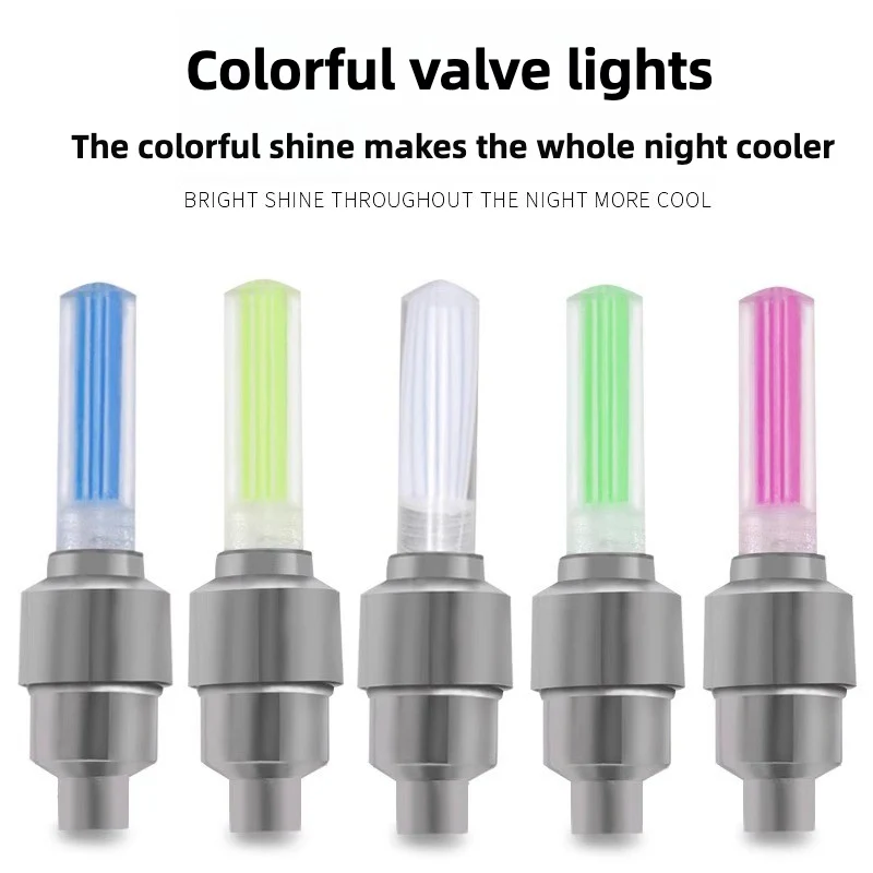 Bicycle valve lights, mountain bike equipment hot wheels, tire flash lights