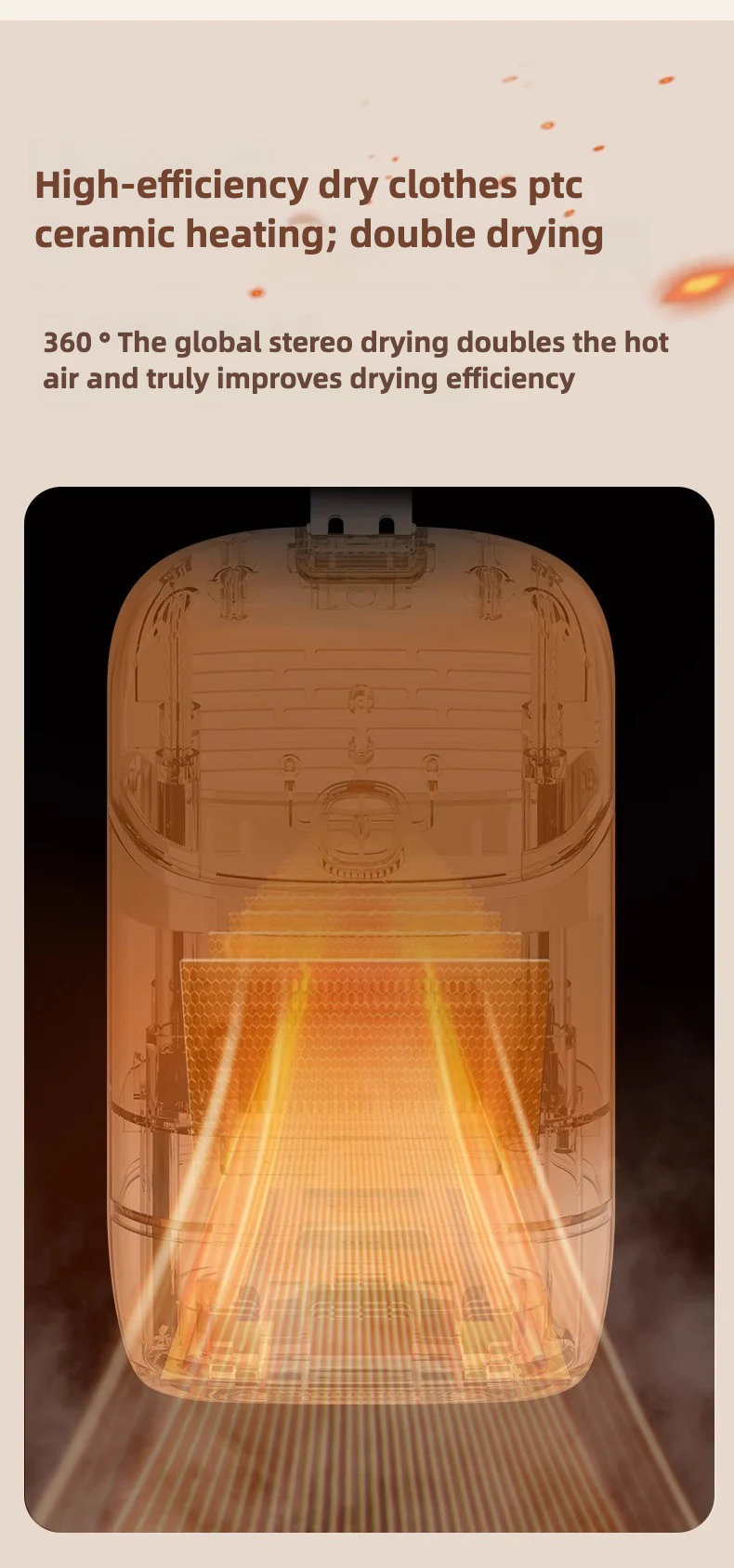 [Upgraded] Portable dryer, can be disinfected, small home use, travel, underwear sterilization