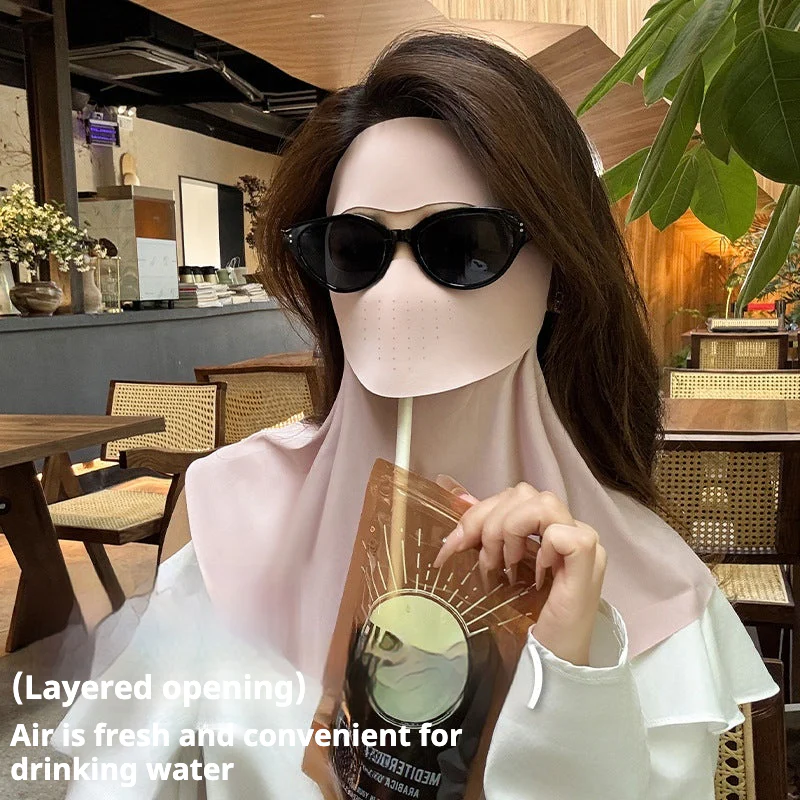 Full Face and Neck Sunscreen Mask - Can Drink Water