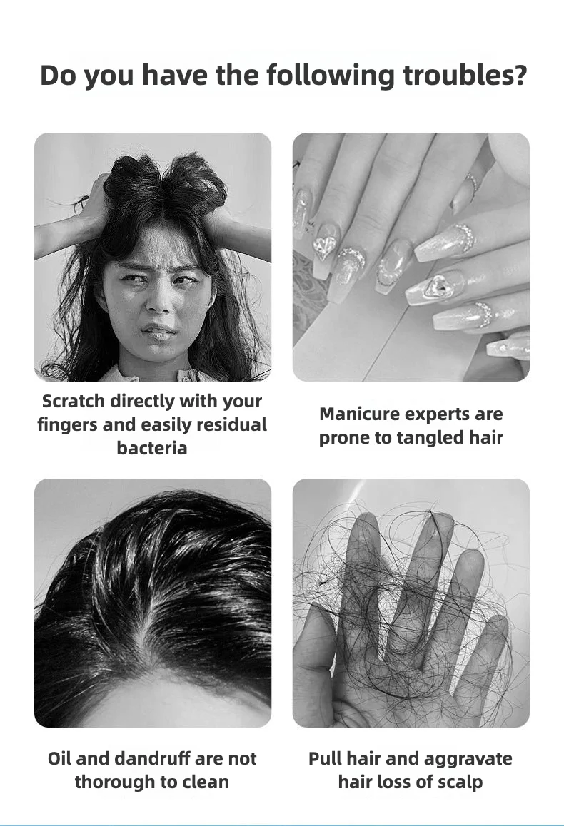 Massage Brush for Scalp, Silicone, Shampoo Brush, Improves Blood Circulation of the Scalp, Perfect for Relaxation, Hair Washing Brush, Hair Gro