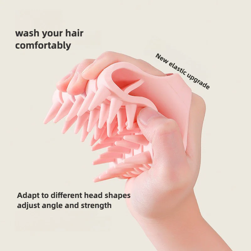 Massage Brush for Scalp, Silicone, Shampoo Brush, Improves Blood Circulation of the Scalp, Perfect for Relaxation, Hair Washing Brush, Hair Gro