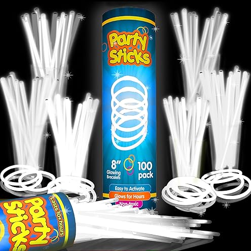 Glow Sticks Bulk Party Pack with Connectors