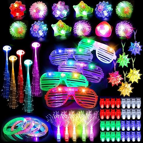 Glow Sticks Bulk Party Pack with Connectors