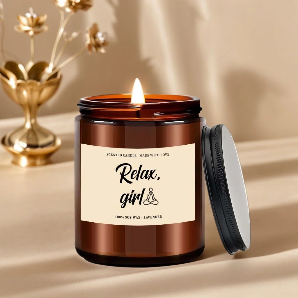 Soothe the nerves-200g Black aluminum cap soy wax handmade scented candle