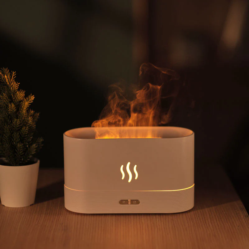 peaceful-Simulation flame aromatherapy diffuser