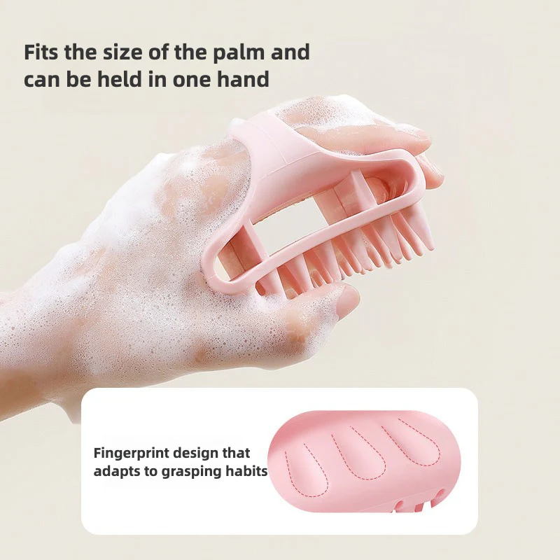 Massage Brush for Scalp, Silicone, Shampoo Brush, Improves Blood Circulation of the Scalp, Perfect for Relaxation, Hair Washing Brush, Hair Gro