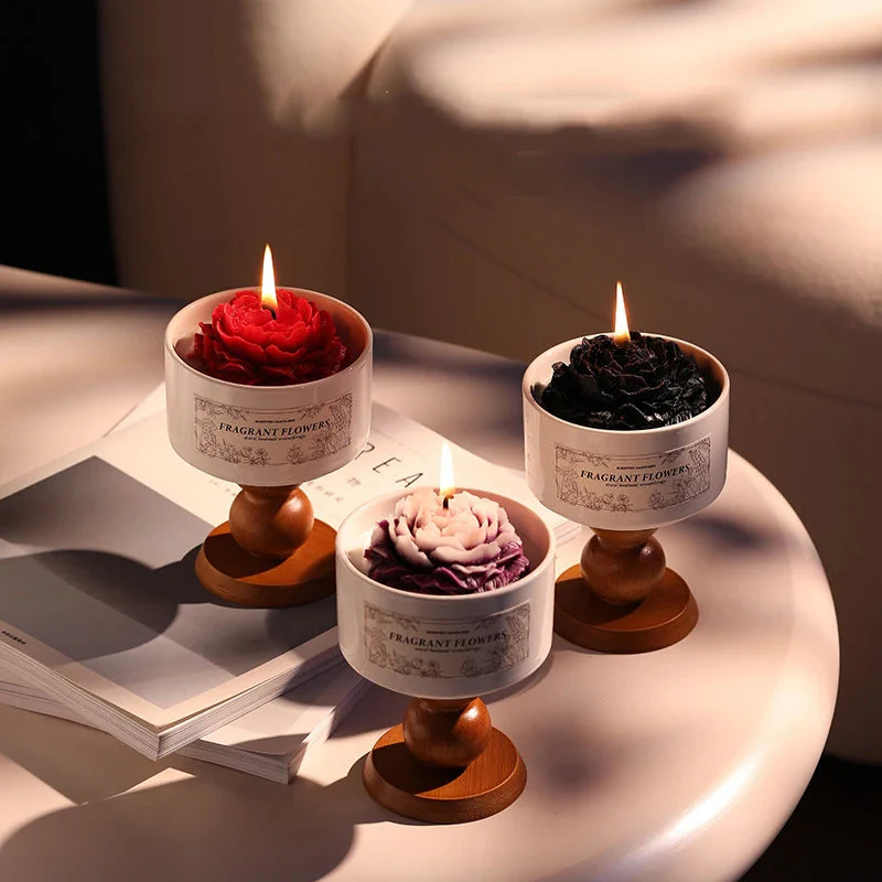 Romantic-Camellia Scented Candle for Birthday Gifts Wedding Candles