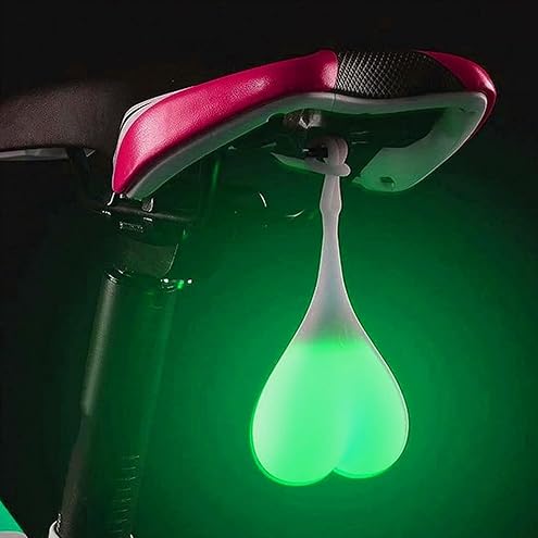 Bike Tail Light, Heart Shaped Bicycle Rear Light Reflector for Night Riding, Funny Bicycle Accessory for Adults Kids, Warning Light for Road Mountain E-Bikes Scooter