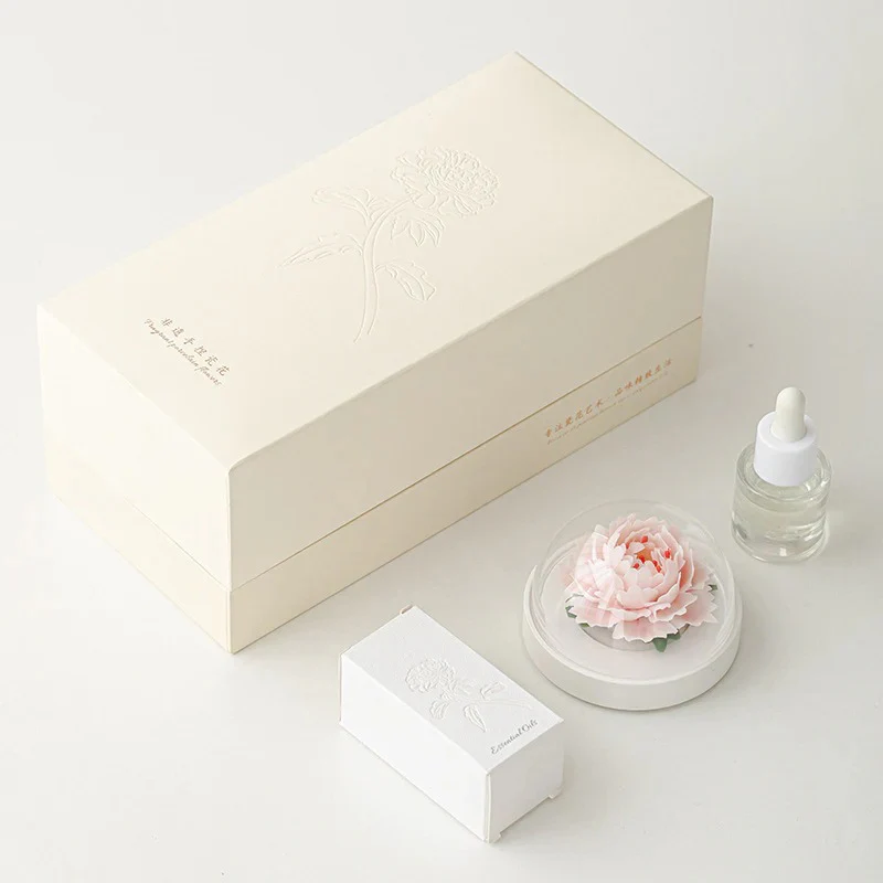 Intangible Cultural Heritage Hand-Pinched Ceramic Flower Aromatherapy Gift Box, Birthday Diffuser Stone, Fragrance Gift