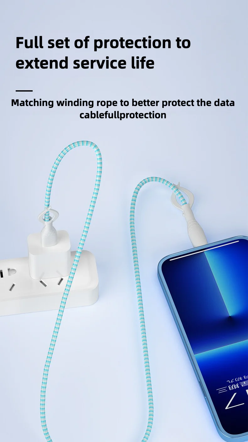 Mobile phone data cable protective cover, anti-bend and breakage, charging cable head protective cover, bundled storage