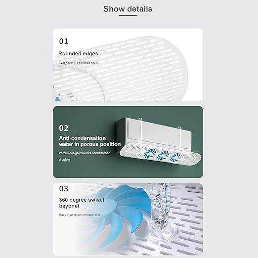 Air Vent Deflector, for Wall Air Conditioner, Prevent Blowing Straight for Home Baby Room and elderly rooms