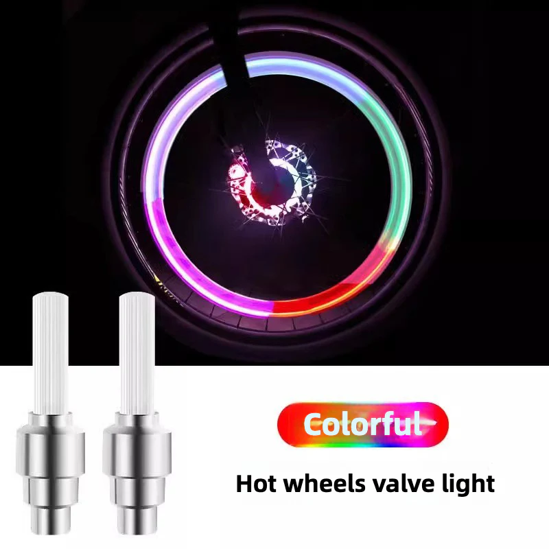 Bicycle valve lights, mountain bike equipment hot wheels, tire flash lights