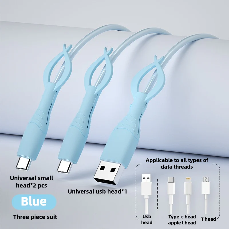 Mobile phone data cable protective cover, anti-bend and breakage, charging cable head protective cover, bundled storage