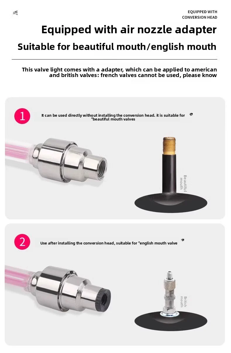 Bicycle valve lights, mountain bike equipment hot wheels, tire flash lights