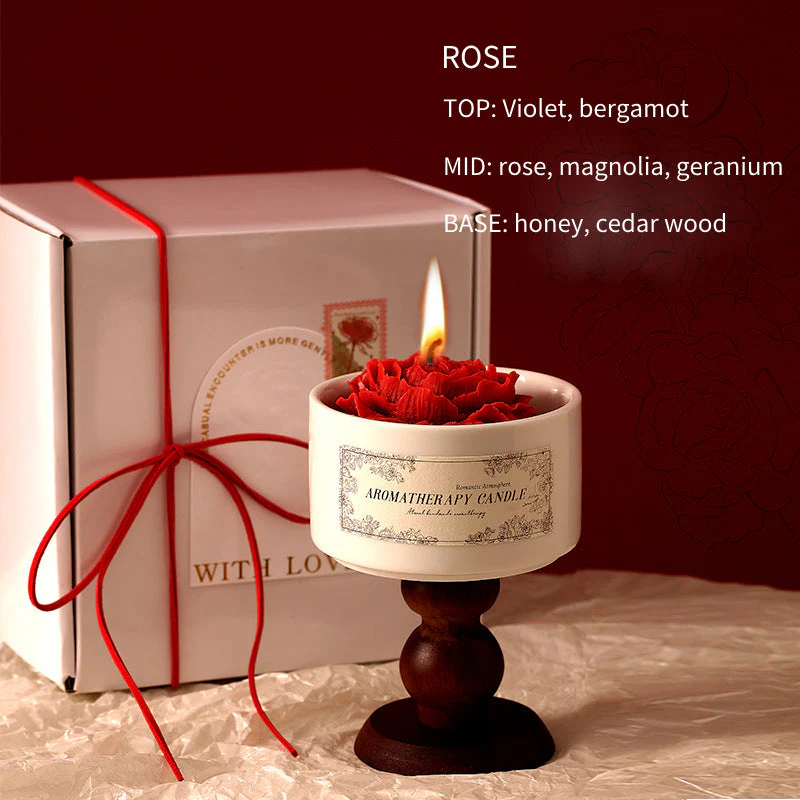 Romantic-Camellia Scented Candle for Birthday Gifts Wedding Candles