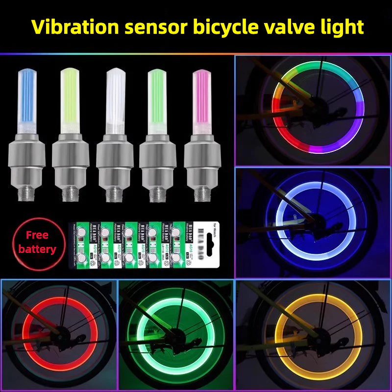 Bicycle valve lights, mountain bike equipment hot wheels, tire flash lights