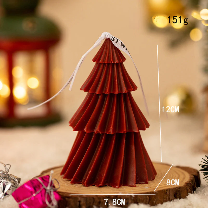 Atmosphere-Spiral Christmas tree scented candle, creative home decoration