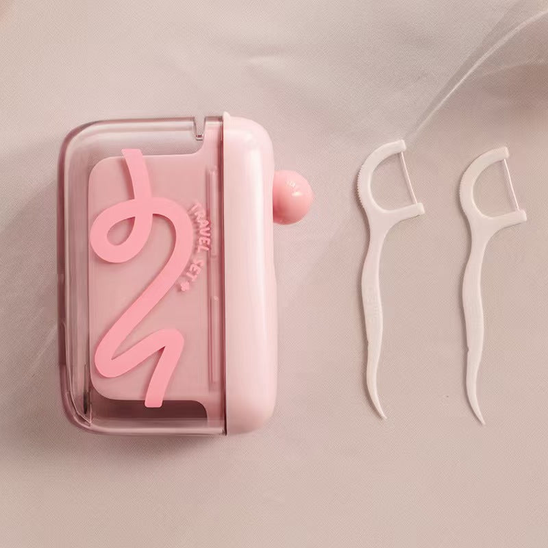 Portable Dental Floss Pick Storage Box