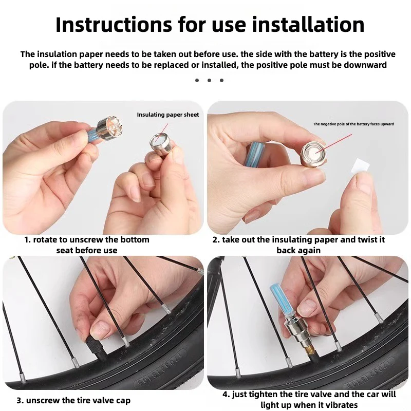 Bicycle valve lights, mountain bike equipment hot wheels, tire flash lights