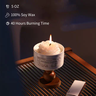 Romantic-Camellia Scented Candle for Birthday Gifts Wedding Candles