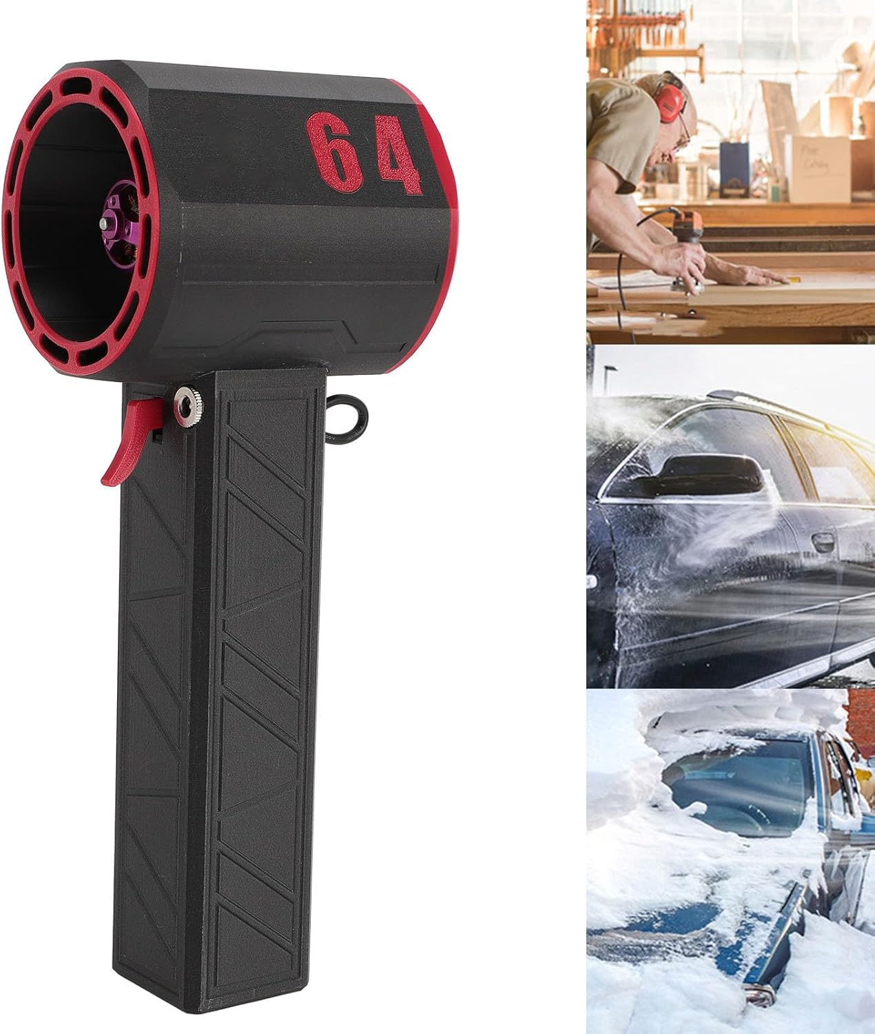 Compressed Air Duster, 1000000RPM Electric Air Duster, 64mm Ducted Brushless Motor Jet Dry Blower, Rechargeable Cordless Jet Dust Removal Blower for Car and Home