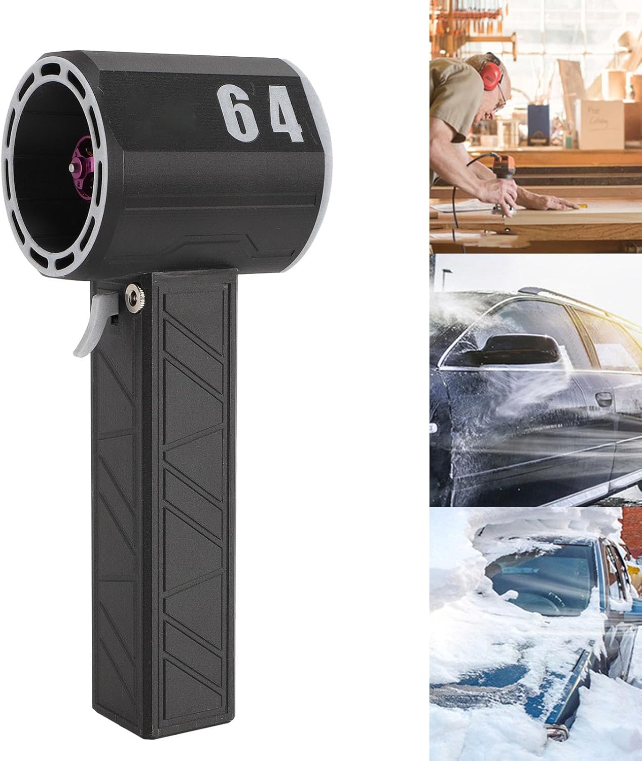 Compressed Air Duster, 1000000RPM Electric Air Duster, 64mm Ducted Brushless Motor Jet Dry Blower, Rechargeable Cordless Jet Dust Removal Blower for Car and Home