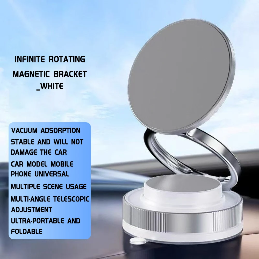 360° Rotating Magnetic Phone Holder Car Dashboard Mobile Cell Support GPS Foldable Phone Bracket For iPhone Android Smartphone