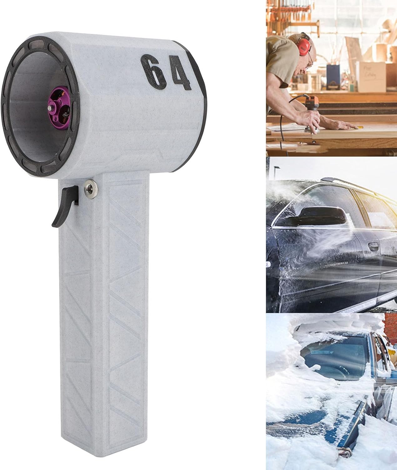 Compressed Air Duster, 1000000RPM Electric Air Duster, 64mm Ducted Brushless Motor Jet Dry Blower, Rechargeable Cordless Jet Dust Removal Blower for Car and Home