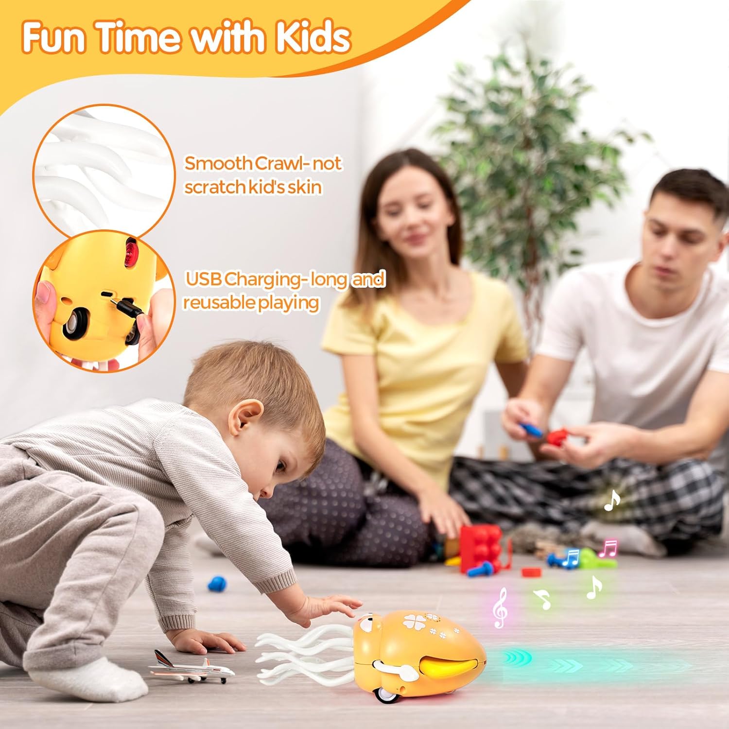 Dancing Octopus Toy, Electric Dancing Squid Rechargeable