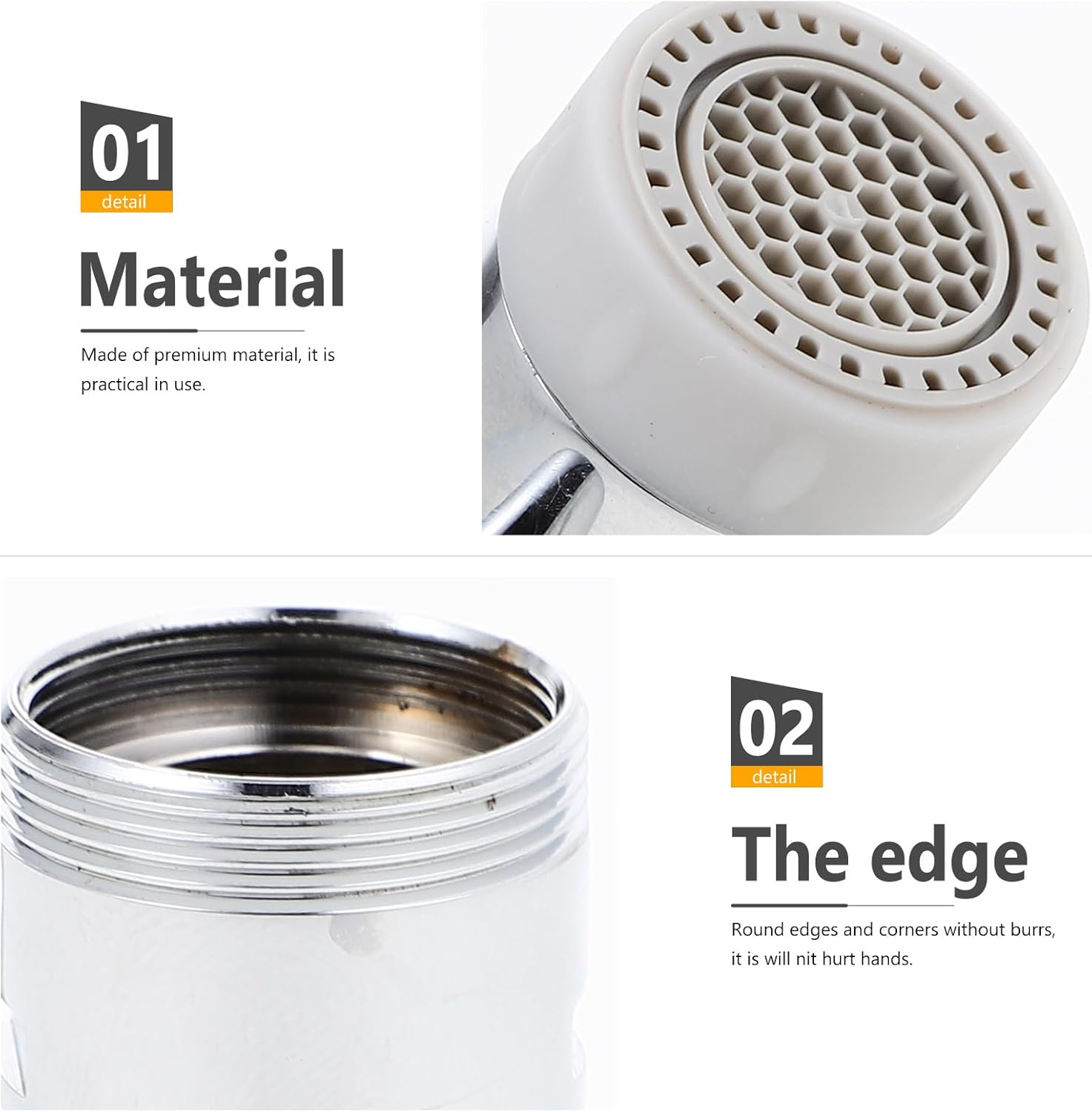 DOITOOL 1080° Swivel Faucet Extender for Bathroom Sink, 2 Water Outlet Modes Rotatable Aerator, 360° Swivel Attachment, Kitchen Bathroom Extender, Rotating Tap Aerator