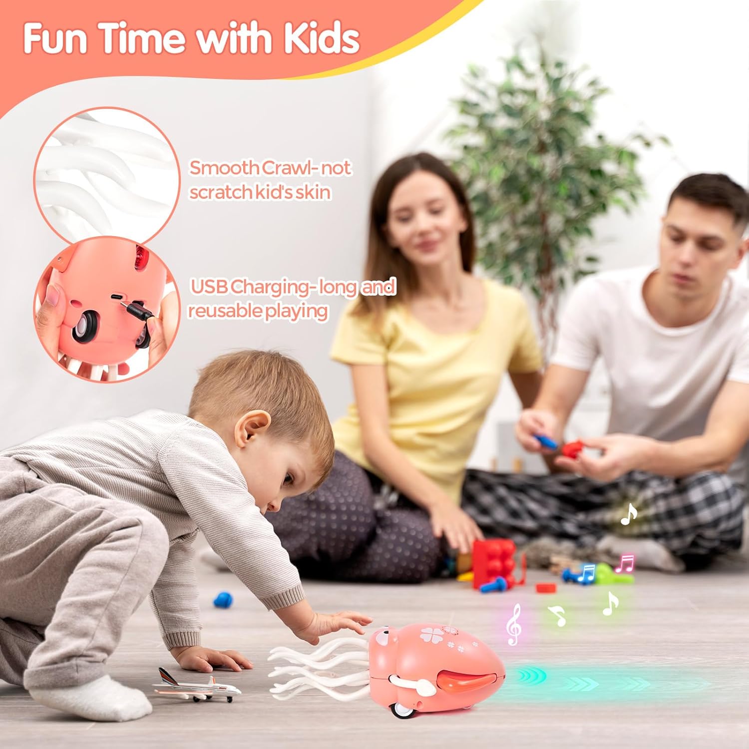 Dancing Octopus Toy, Electric Dancing Squid Rechargeable