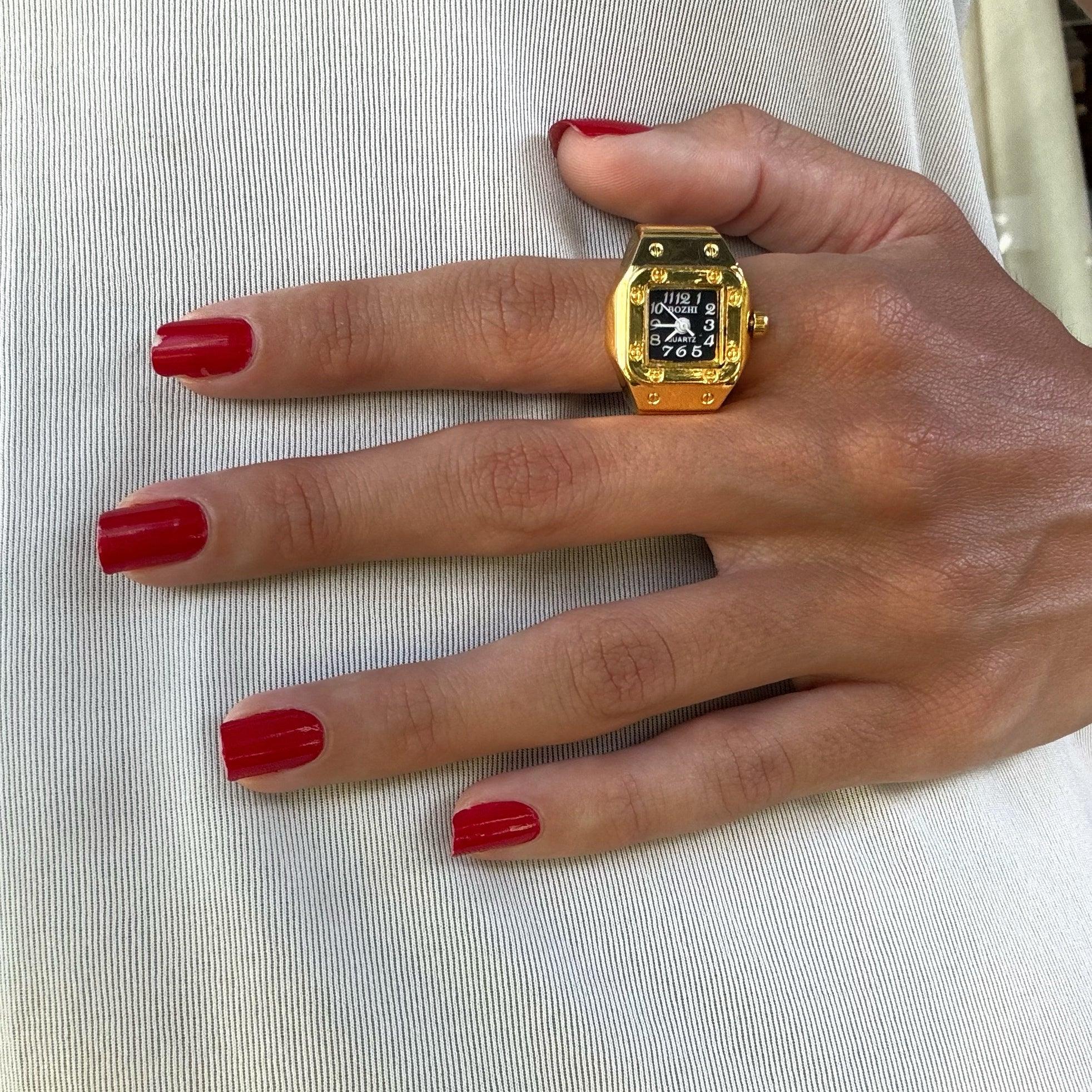 SANTOS RING | GOLD BLACK