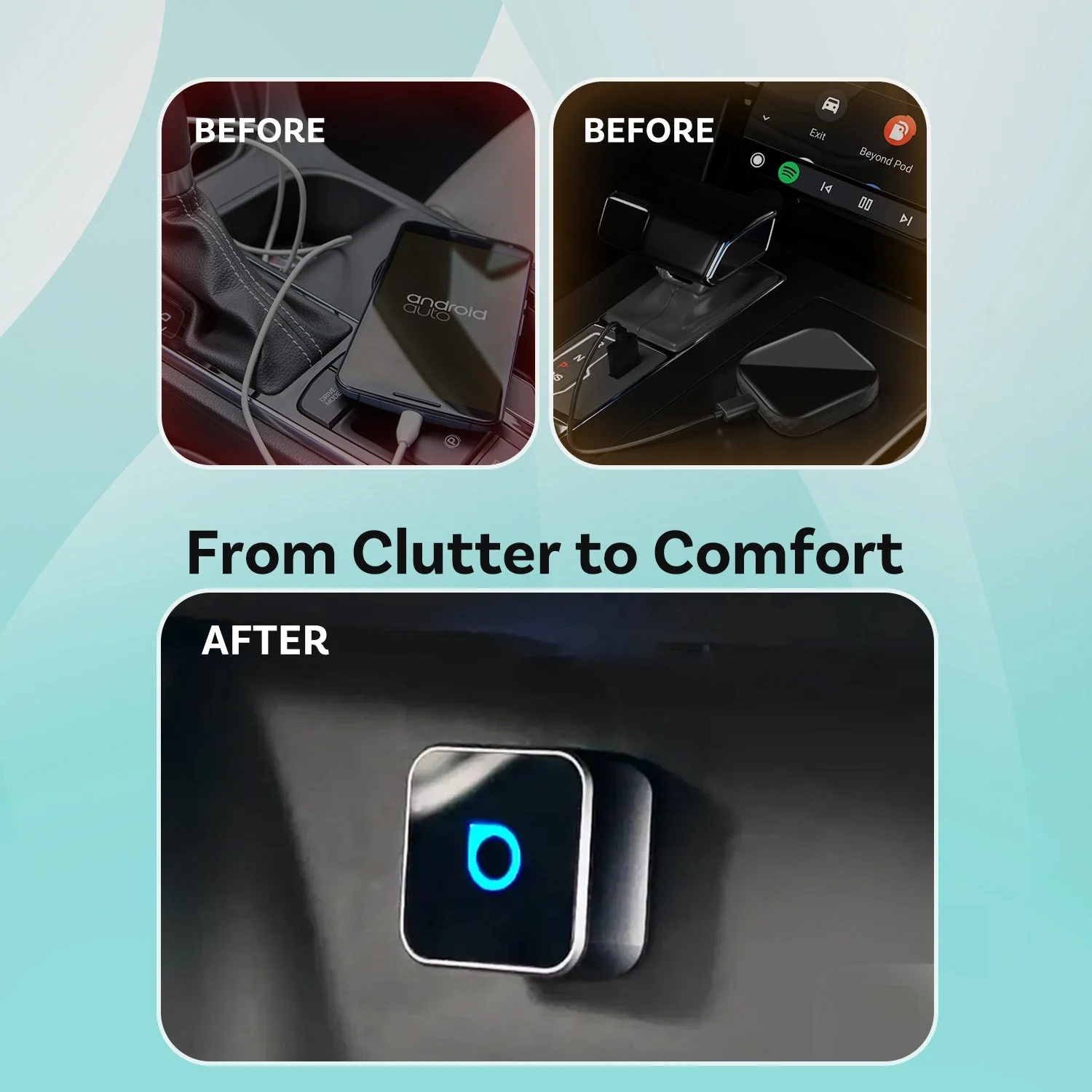 Mini 3.0 Ultra Cube wireless CarPlay Android Auto Adapter