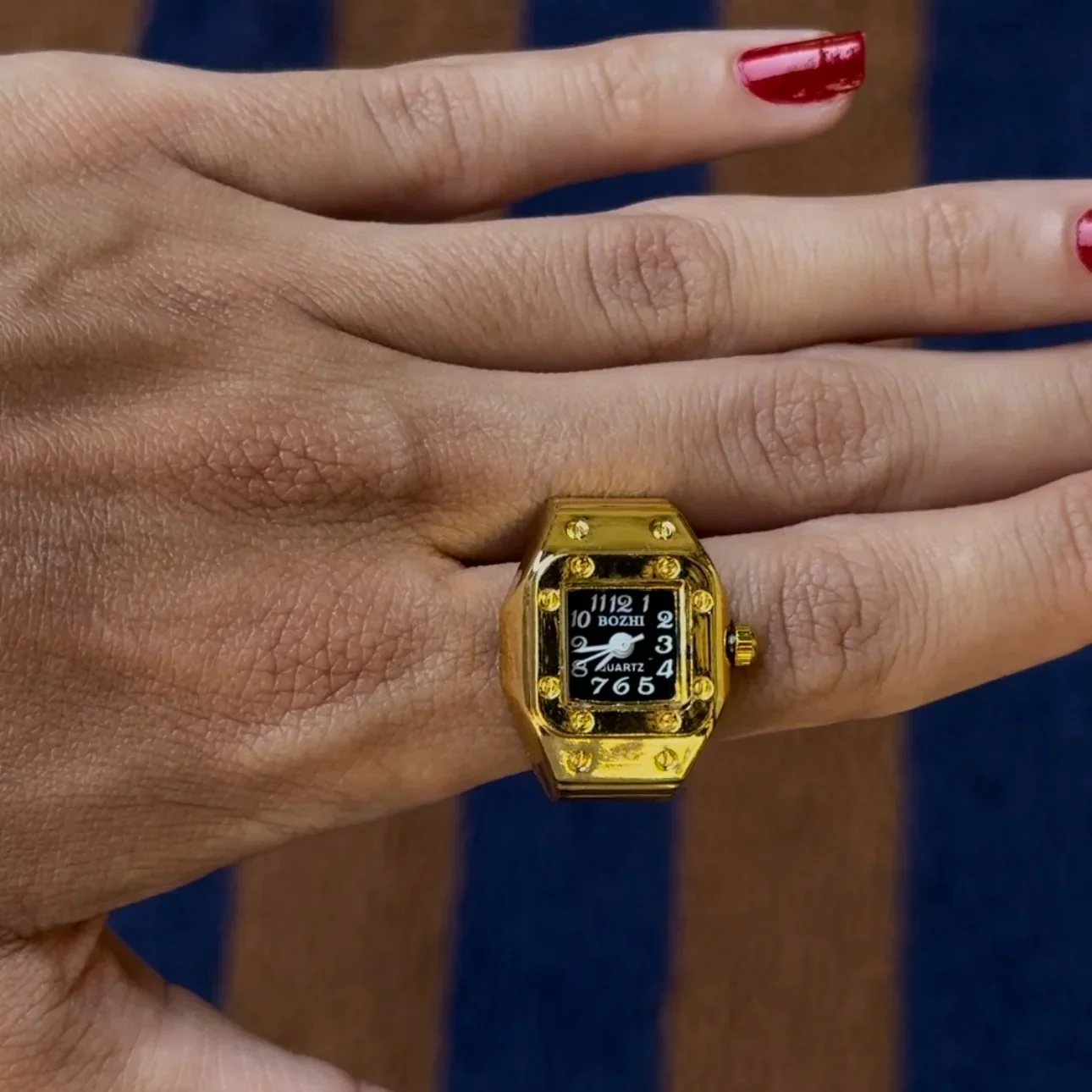 SANTOS RING | GOLD BLACK