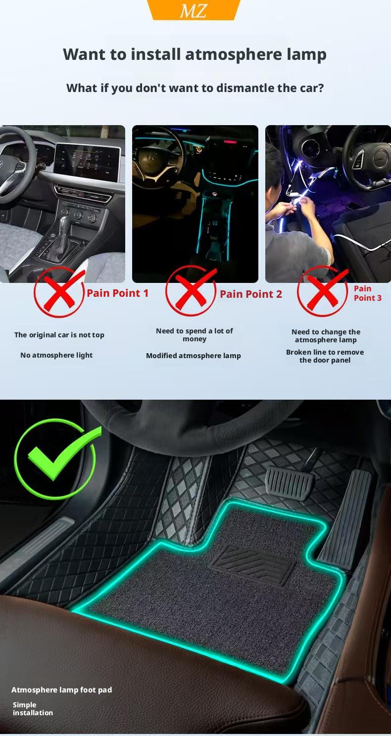Ambient light car floor mats are suitable for various models