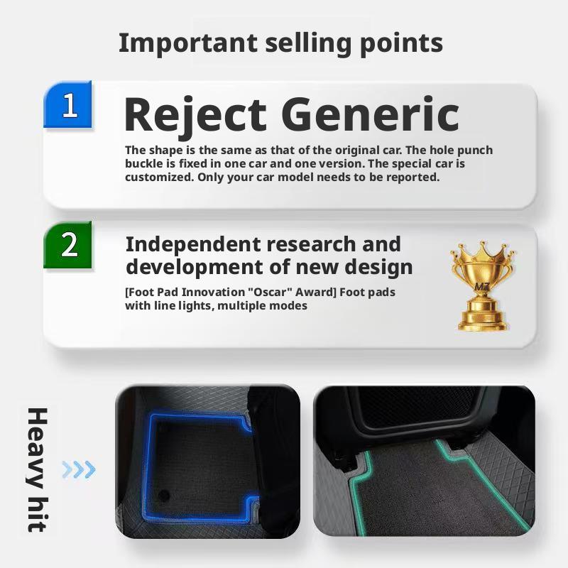 Ambient light car floor mats are suitable for various models