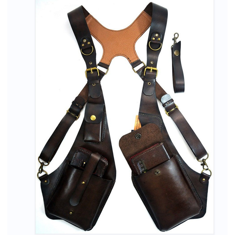 Anti-Theft Underarm Shoulder Bag, Shoulder Holster Bag, Pocket Holster Phone Shoulder Holster Bag Leisure Double Shoulder