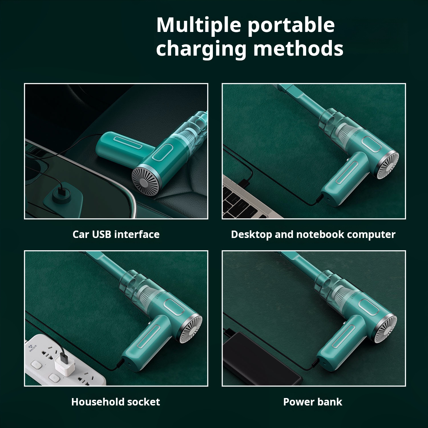 Wireless car vacuum cleaner, portable large suction power household handheld small mini dust blower