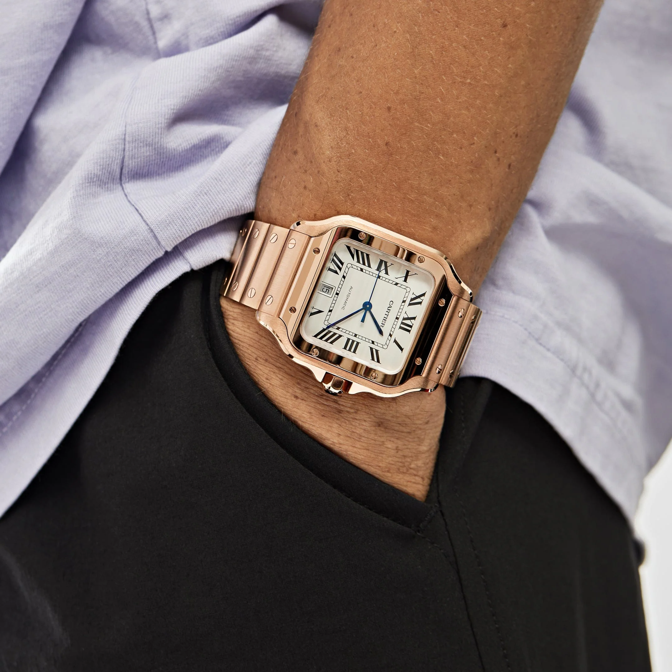 Cartier Santos De Cartier WGSA0018 Rose Gold