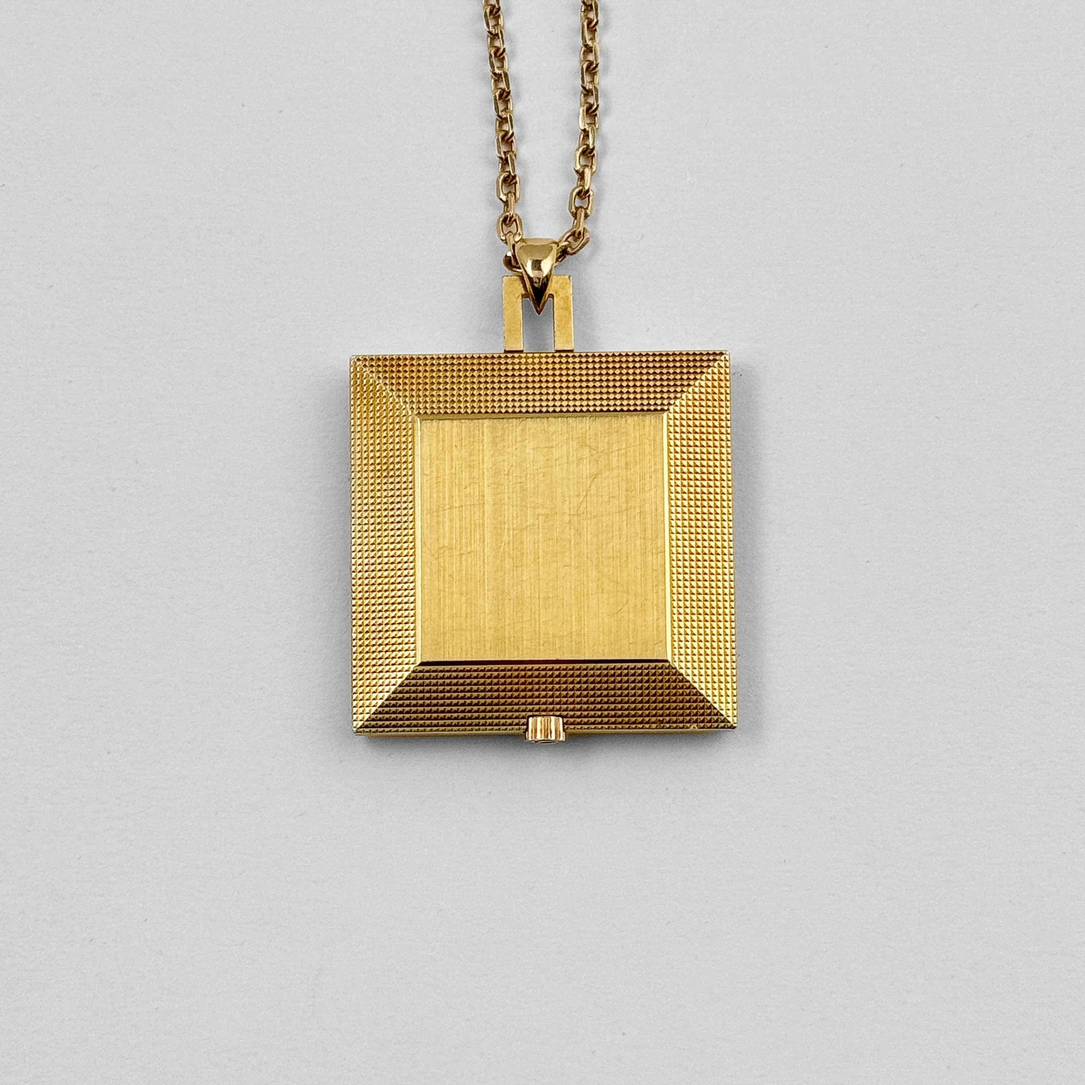 Omega Square Pocket Watch 1715 Yellow Gold Gold Dial