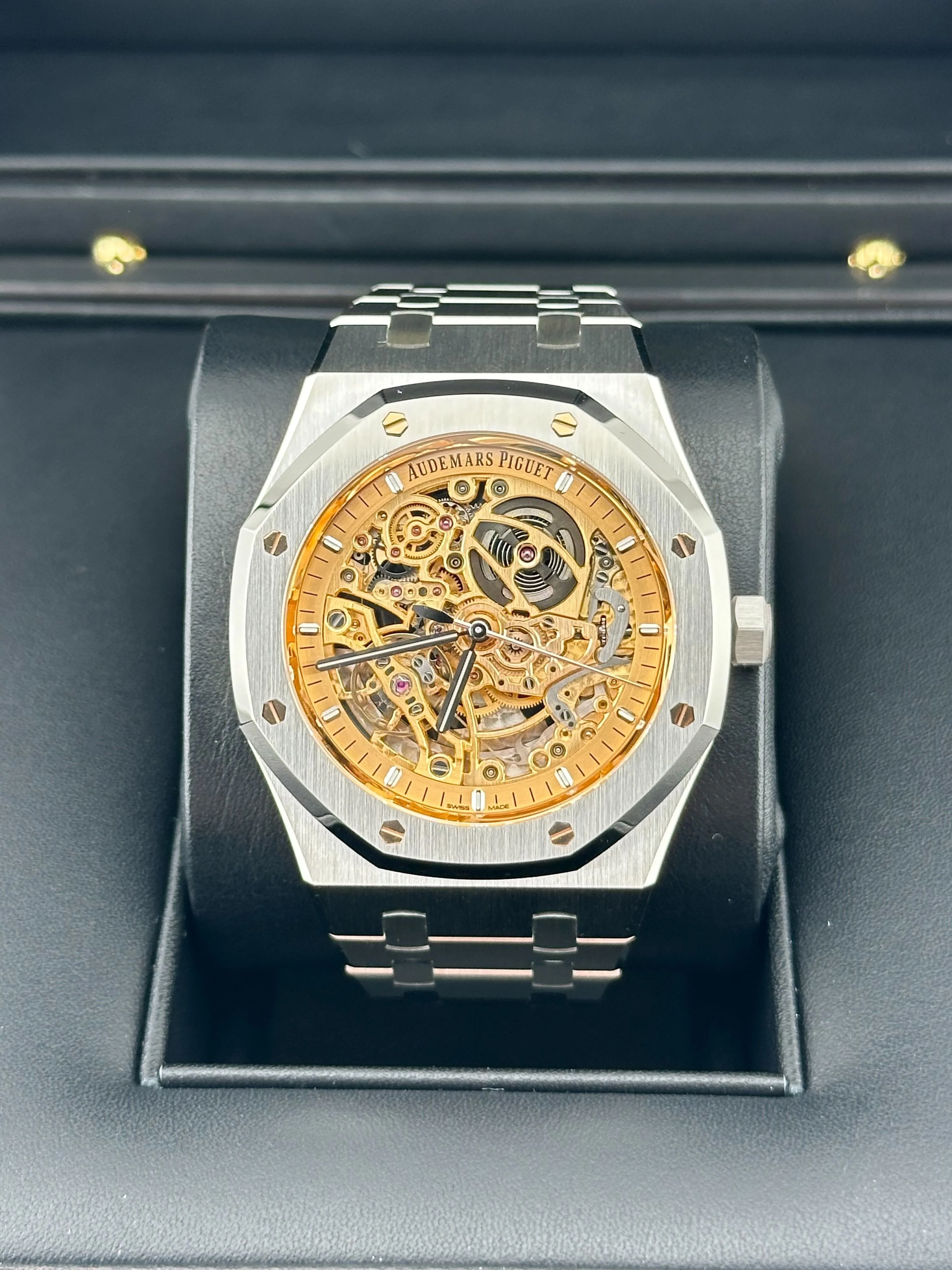 Audemars Piguet Royal Oak 15407ST.OO.1220ST.02 Double Balance Wheel Openworked Stainless Steel Pink Gold-Toned Dial (2024)